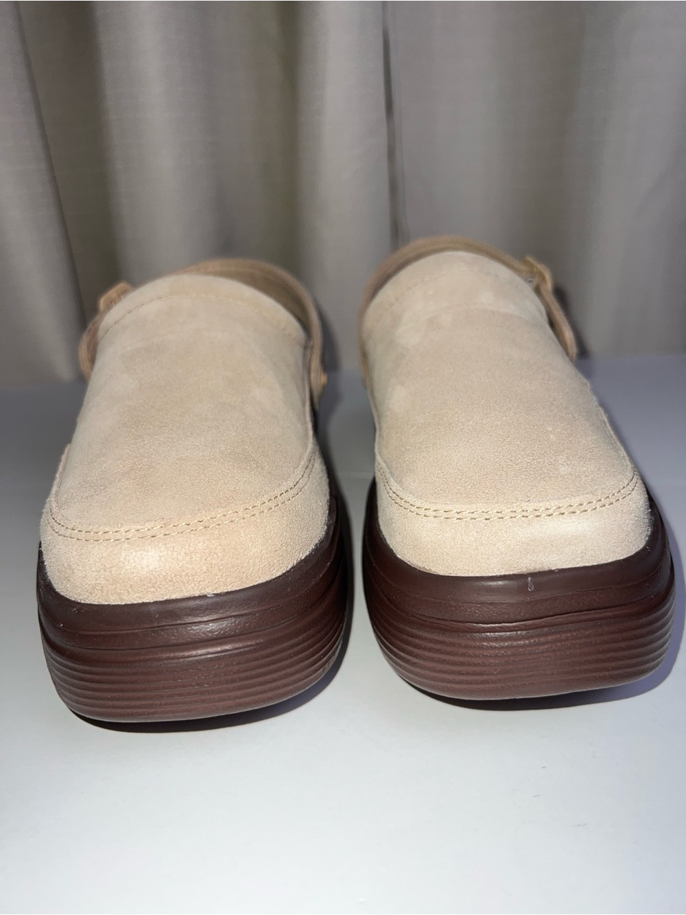 HEY DUDE Suede Austin Lift Clogs-NWOB - Picture 7 of 15